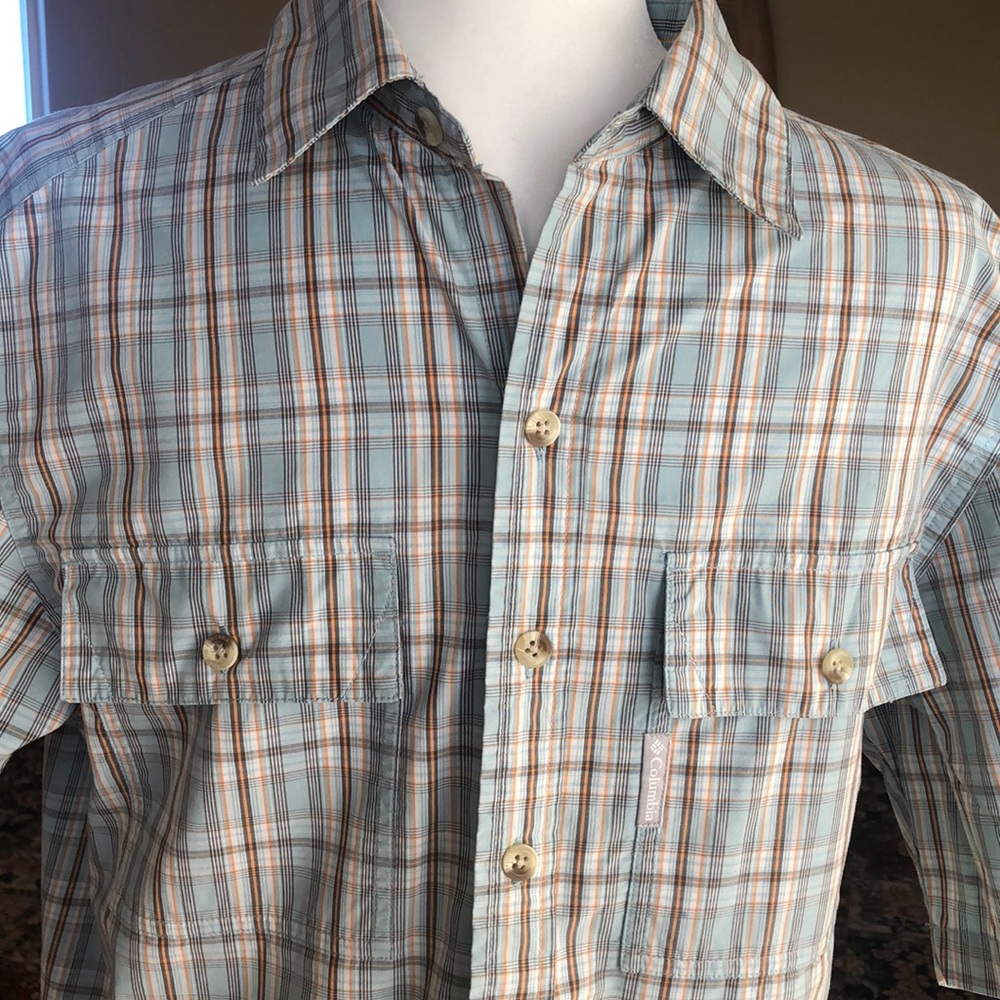Columbia Omni shade, sun protection sport shirt.